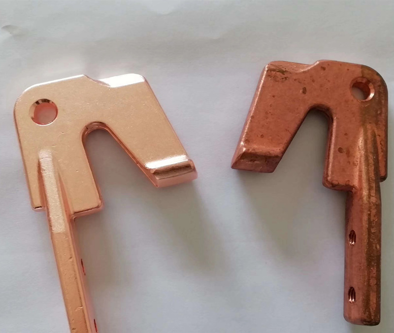 Effect of black spot and oxide skin removal on copper parts